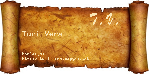 Turi Vera névjegykártya
